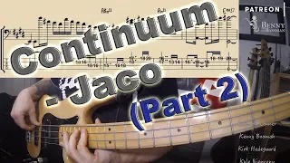 Jaco Pastorius - Continuum pt. 2 [BASS COVER] - with notation and tabs