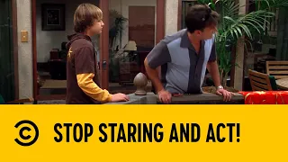 Stop Staring And Act!  | Two And A Half Men | Comedy Central