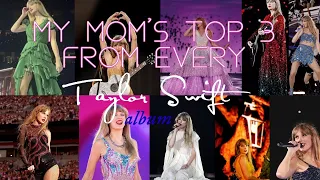 My mom's top 3 from every taylor swift album | inspired by taylorslover13!