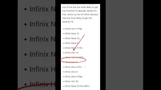 infinix hot 11 s upcoming update latest Android 12 news confirmed