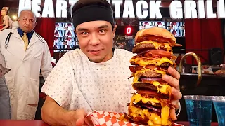 Real Man Eats A 20,000cal Burger In Record Time At Heart Attack Grill