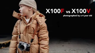 FUJIFILM X100F vs X100V | Street Photography with My 4-Year Old