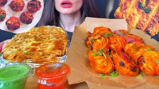 TANDOORI MOMOS / DUMPLINGS + BAKED CHEESE NOODLES | MUKBANG ASMR | EATING SOUNDS