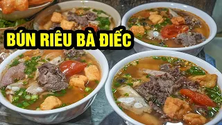 Sự thật về BÚN RIÊU BÀ ĐIẾC siêu đông khách ngày bán hơn tạ bún #hanoifood