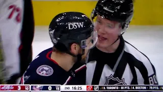 NHL hockey fight - Sean Kuraly(Blue Jackets)vs. Dmitry Orlov(Capitals)