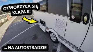 Otworzyła się KLAPA na AUTOSTRADZIE !!! - Z Przyczepy Kempingowej NIC Nie Wypadło !!! (Vlog #366)