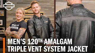 Harley-Davidson Men's 120th Anniversary Amalgam Triple Vent System Riding Jacket