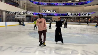 ICE RINK SHUTDOWN: Freestyle skater vs. Figure skater- Battle of the blades!!