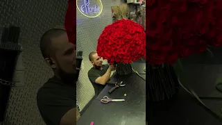 How to make 400 roses bouquet (highlights)