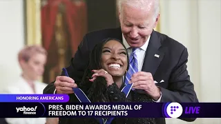 President Biden awards Presidential Medal of Freedom to 17 recipients
