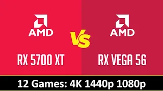 AMD Radeon RX 5700 XT vs AMD Radeon RX Vega 56 - Gaming 1080p 1440p 4K (Ryzen 9 5950X)