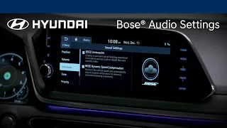 Bose® Audio Settings | Hyundai