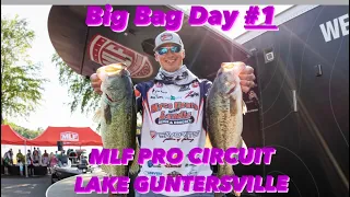 18lbs & Lots of Bass Catches- MLF Pro Circuit Lake Guntersville Day 1- Mid-May Fishing Report