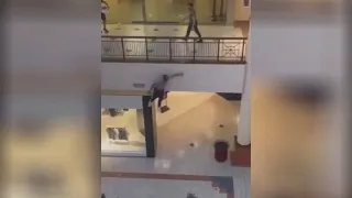 Alleged mall robber suffers broken pelvis, tailbone after leaping from second floor