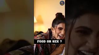 Food or sex ? @samantharuthprabhuoffl Is clear with what she wants and we love her spirit! #samantha