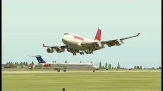 boeing 747-400 worst emergency landing ever seen in x plane 11