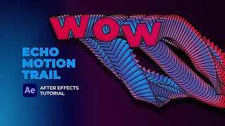 Typography Text Animation - Echo Motion Trail Effect. After Effects Tutorial