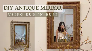 DIY Antique Gold Mirror Using Rub 'n Buff