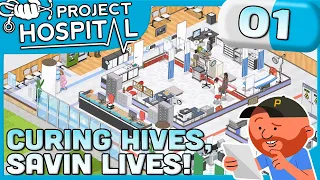 Project Hospital Ep 01 | "Crossroads Inn, but for Sick People!" | Hospital Manager Sim!