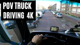 4K POV Truck Driving #38 - Mercedes Actros - Den Haag, Netherlands 🇳🇱