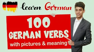 Top 100 German Verbs with picture and meaning | Polyglot Akram | Akram Global Languages Institute