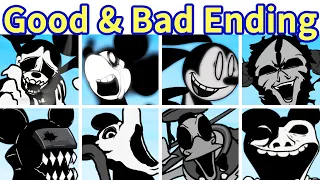 Friday Night Funkin': Wednesday's Infidelity Part 2 Good + Bad Endings FULL GAME [FNF Mod]