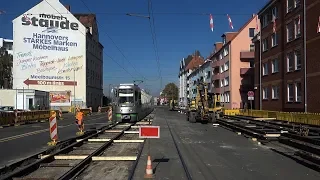 [ÜSTRA] Baustellenchaos | Führerstandsmitfahrt | Linie 6 Messe/Ost - Nordhafen