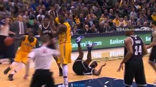 Lance Stephenson Dunks on Referee, February 1, 2014