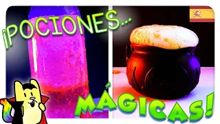 DIY 🧪 pociones MÁGICAS de HALLOWEEN 🎃 Experimentos divertidos para NIÑOS 👻 Gato Rainbow & Gata Moon