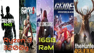 5 Games Tested in Ryzen 3 3200g - 16GB Ram(8x2)
