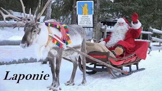 Père Noël & les rennes 🦌🎅 Départ de la Laponie pour la nuit de Noël message du Papa Noël à Rovaniemi