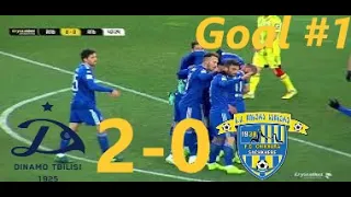 Dinamo TB vs Chikhura 2-0 Goal #1 Levan Shengelia (Erovnuli Liga Round 1) 03/03/2019