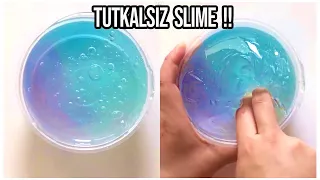 Tutkalsız Borakssız Slime Test 💦 Sakız ile SLime Nasıl yapılır ?!