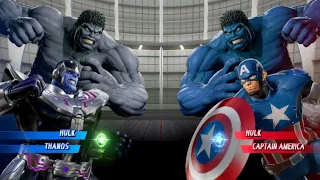 Hulk & Thanos V's Hulk & caption america [Very Hard]AI Marvel vs capcom infinite game Play