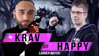 KraV vs Happy "Speedrun a World Champion" | Warcraft 3 |