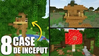 8 CASE DE INCEPUT SI USOR DE FACUT IN MINECRAFT!