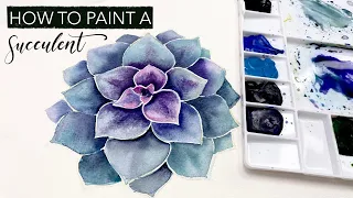 How To Paint A Watercolour Succulent