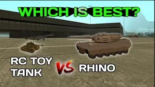 GTA SAN ANDREAS: RC TIGER vs RHINO (Which is best?)