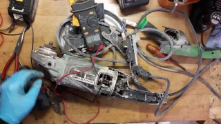 How to disassemble and find problem in Hitachi G23MRU 230 mm angle grinder