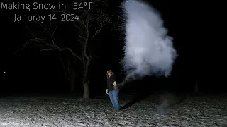 Boiling water into snow in -5.4°F