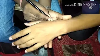 How to make above the wrist tattoo at home with pen Part-2