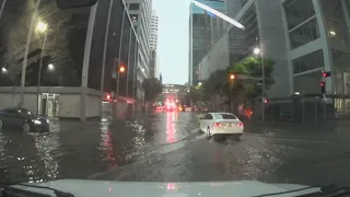 Powerful storms push through Houston area bringing heavy rain, hail, lightning