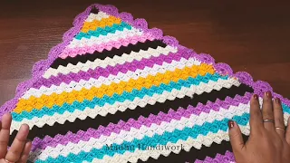 Simple and beautiful multicoloured Table runner ||सुंदर और सबसे आसान क्रोशिए का डिजाइन बनाना सीखें