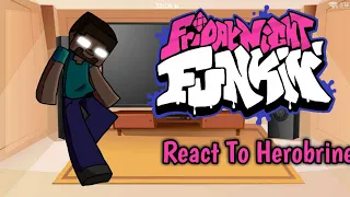 FNF React To Herobrine Mod