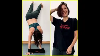 Maggie Gyllenhaal Puts 42-year-old Oscar-nominated actress complete the handstand t-shirt challenge