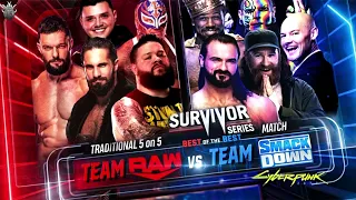 WWE Survivor Series 2021 5 On 5 Mens Elimination Match Custom Match Card