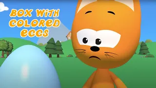 MEOW MEOW KITTY GAMES 😸 LEARN COLORS WITH BOX OF SURPRISE EGGS 🎁 Games cartoons