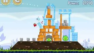 Angry Birds Level 1-21 - Mighty Eagle - 100% - Total Distruction - Totale Zerstörung