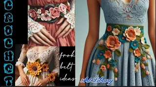 crochet unique belt ideas for frok knitted with wool(share beautiful ideas)