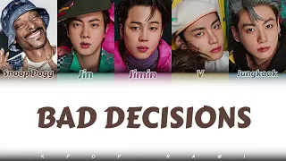 benny blanco, BTS & Snoop Dogg - 'Bad Decisions' Lyrics Color Coded (Han/Rom/Eng)